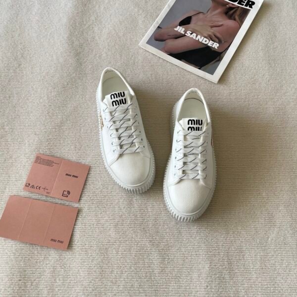 MIU Logo Platform Sneakers - Sneakers
