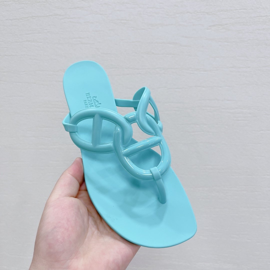 HM Oran Sandals Blue Rubber - Sandals - Image 3