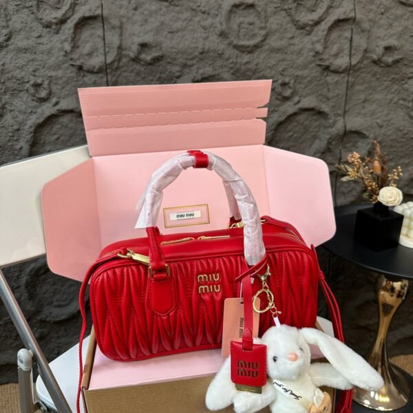 MIU Bowling Bag Pleated Leather - Bag