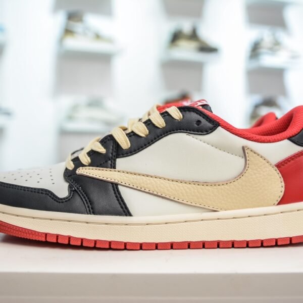 NK Air Jordan 1 Low Travis Scott Fragment Red/Black/White - Sneakers