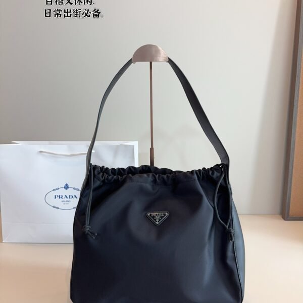 PR Cleo Drawstring Black Nylon - Bag