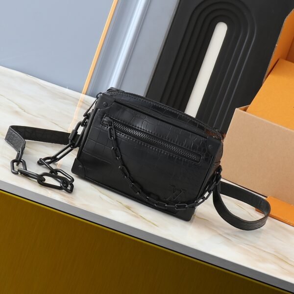 LV Soft Trunk Black Crocodile Embossed Leather - Bag