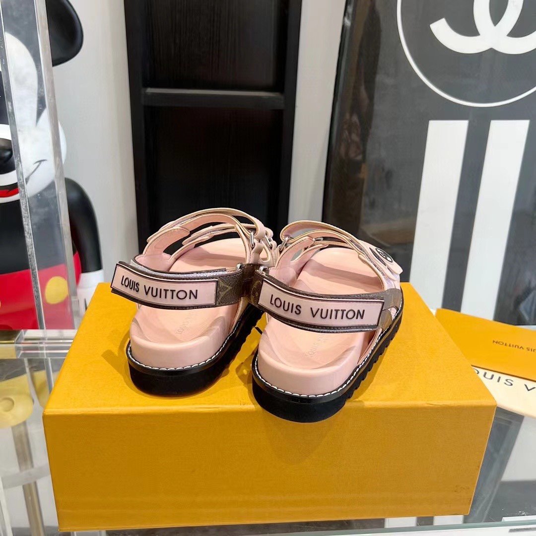 LV Paseo Flat Comfort Sandal Pink/Monogram Canvas - Sandals - Image 8