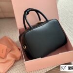 MIU Bowling Bag Black Leather – Bag