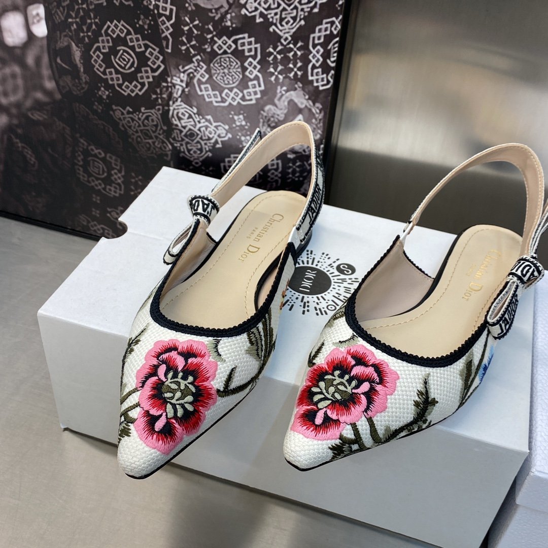 CD J'ACD Slingback Floral Embroidery - Shoes - Image 4