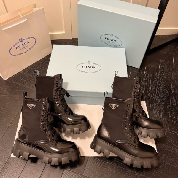 PR Monolith Combat Boots Black Leather/Nylon - Boots