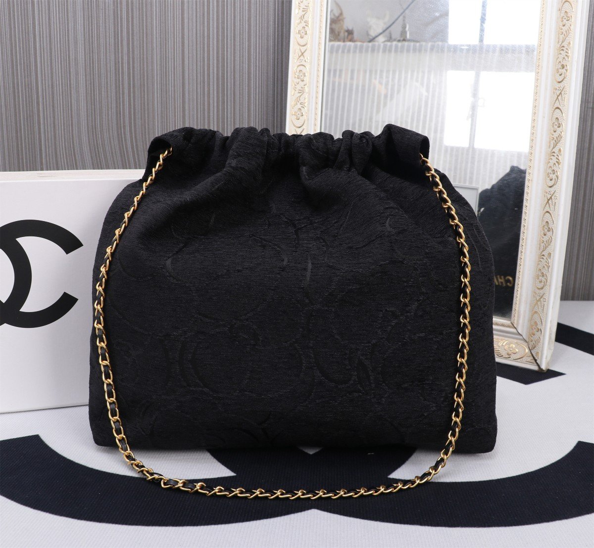 CC Drawstring Pouch Black - Bag - Image 2