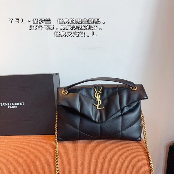 YSL Loulou Puffer Small Black Leather - Bag
