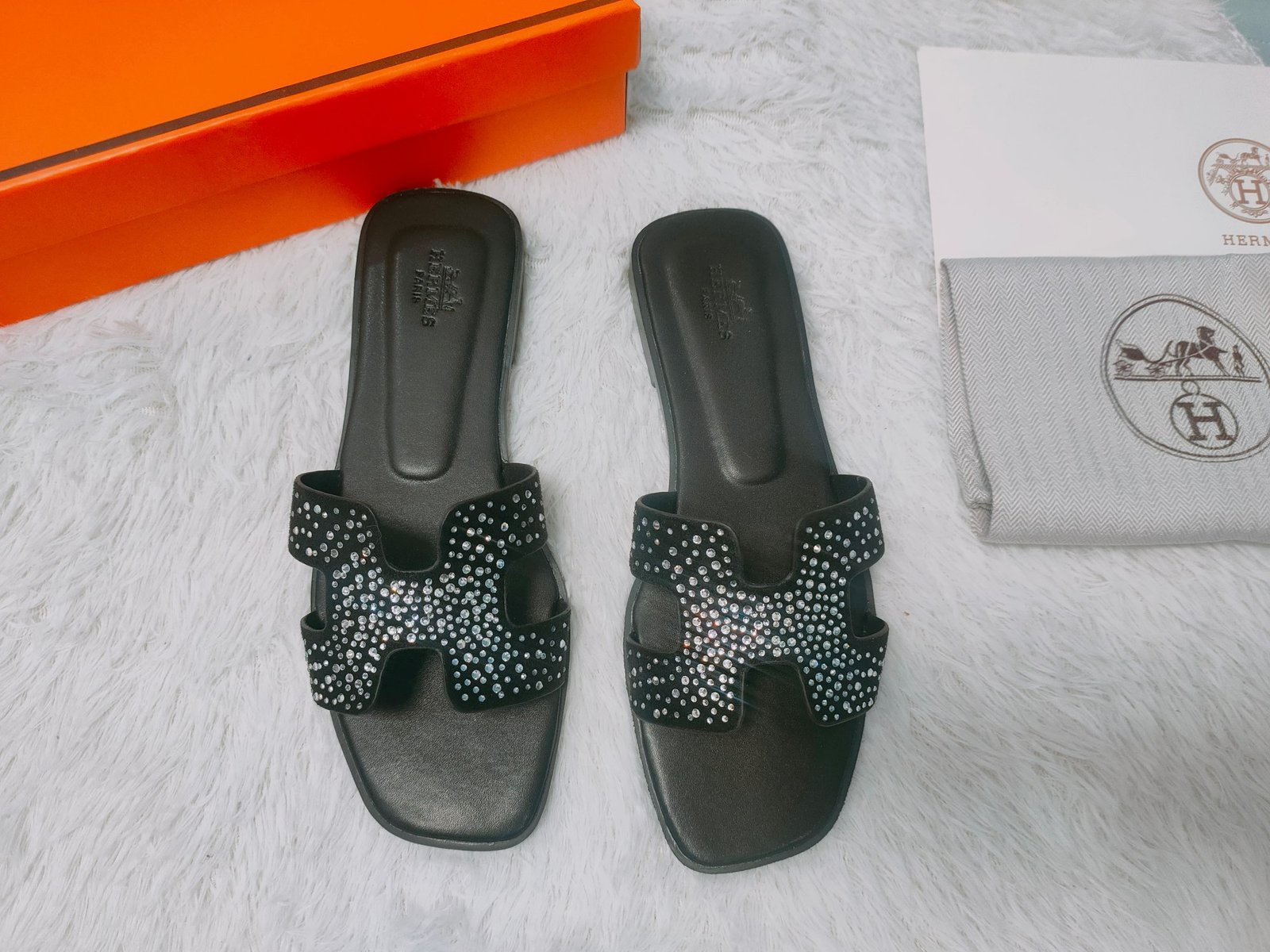 HM Oran Sandals Black with Crystals - Sandals - Image 6