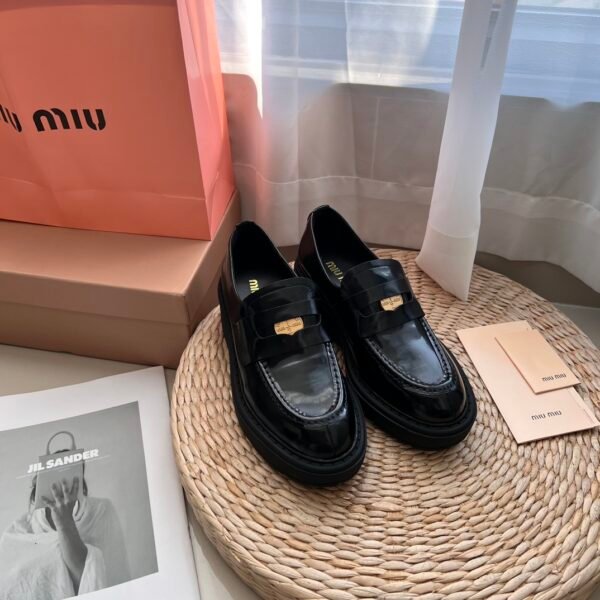 MIU Patent Leather Loafers - Shoes