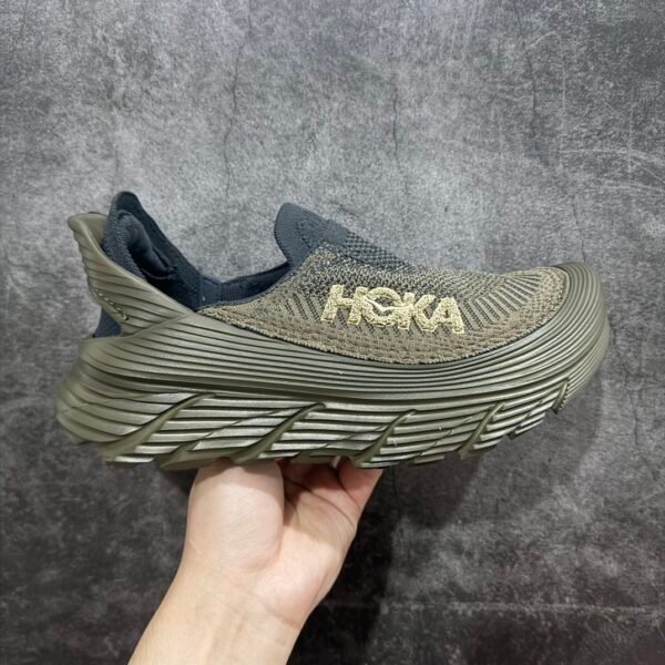 HOKA Restore TC Olive/Black Knit - Shoes