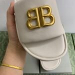 BAL Pool Slide Sandals White/Gold – Slides