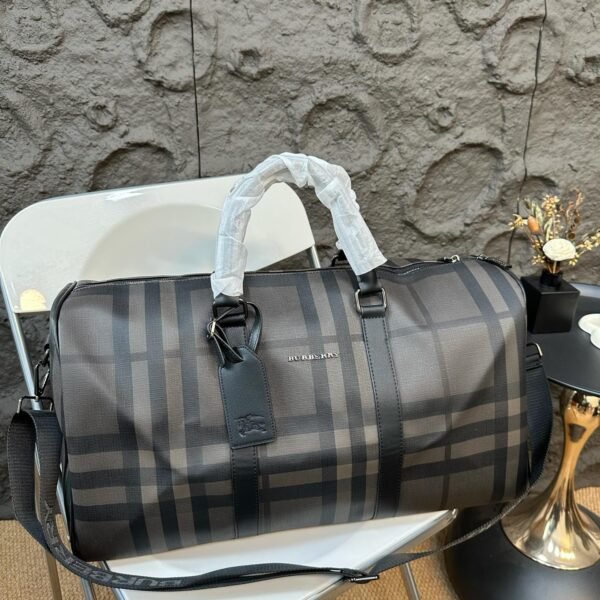 BBR Vintage Check E-canvas Duffle Large Black Check - Bag