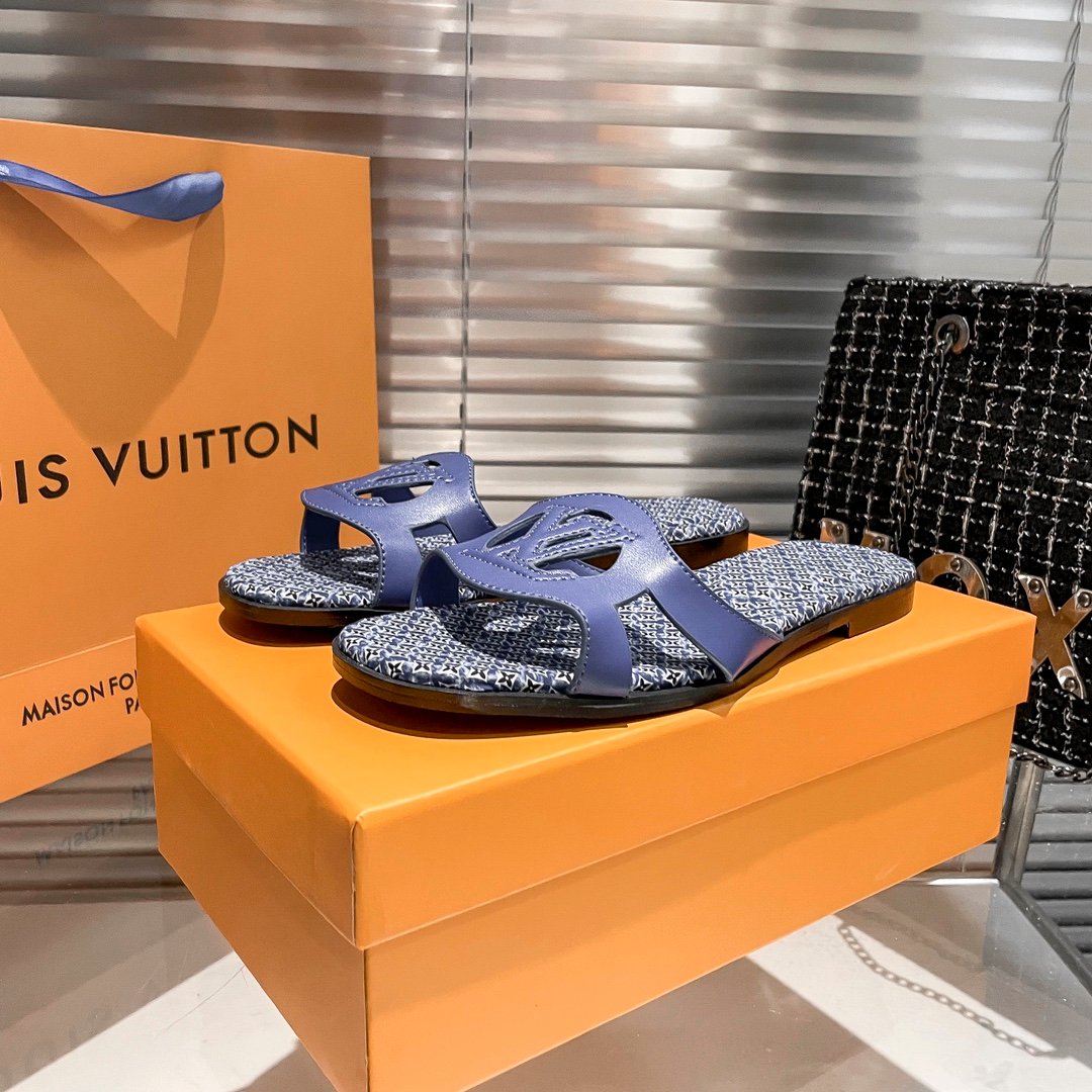 LV Paseo Flat Comfort Sandal Blue - Sandals - Image 3