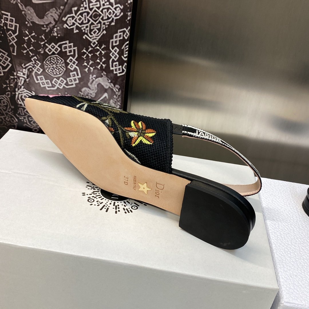 CD J'ACD Slingback Floral Embroidery - Shoes - Image 9
