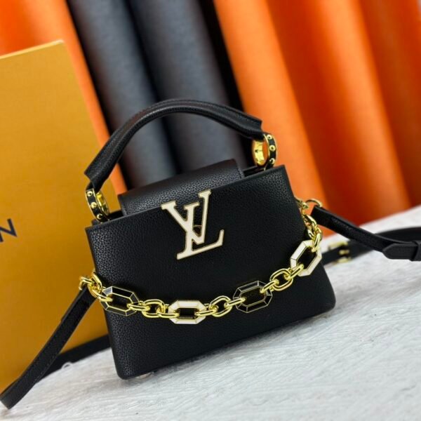 LV Capucines Mini Black Leather - Bag