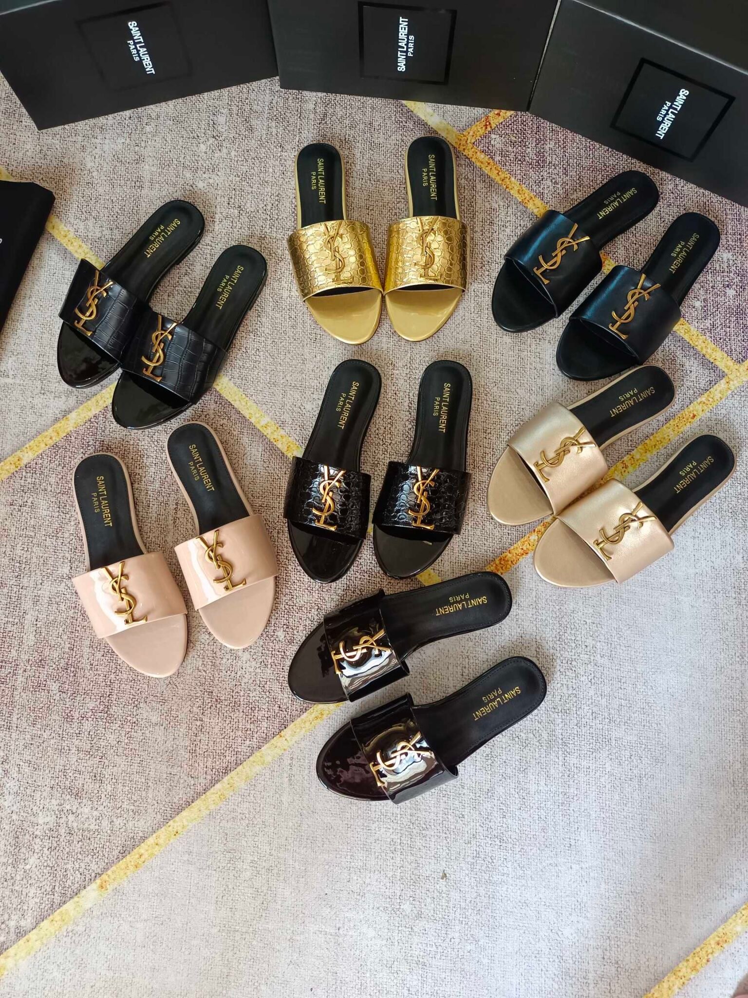 YSL Cassandra Flat Slides – Slide — 6