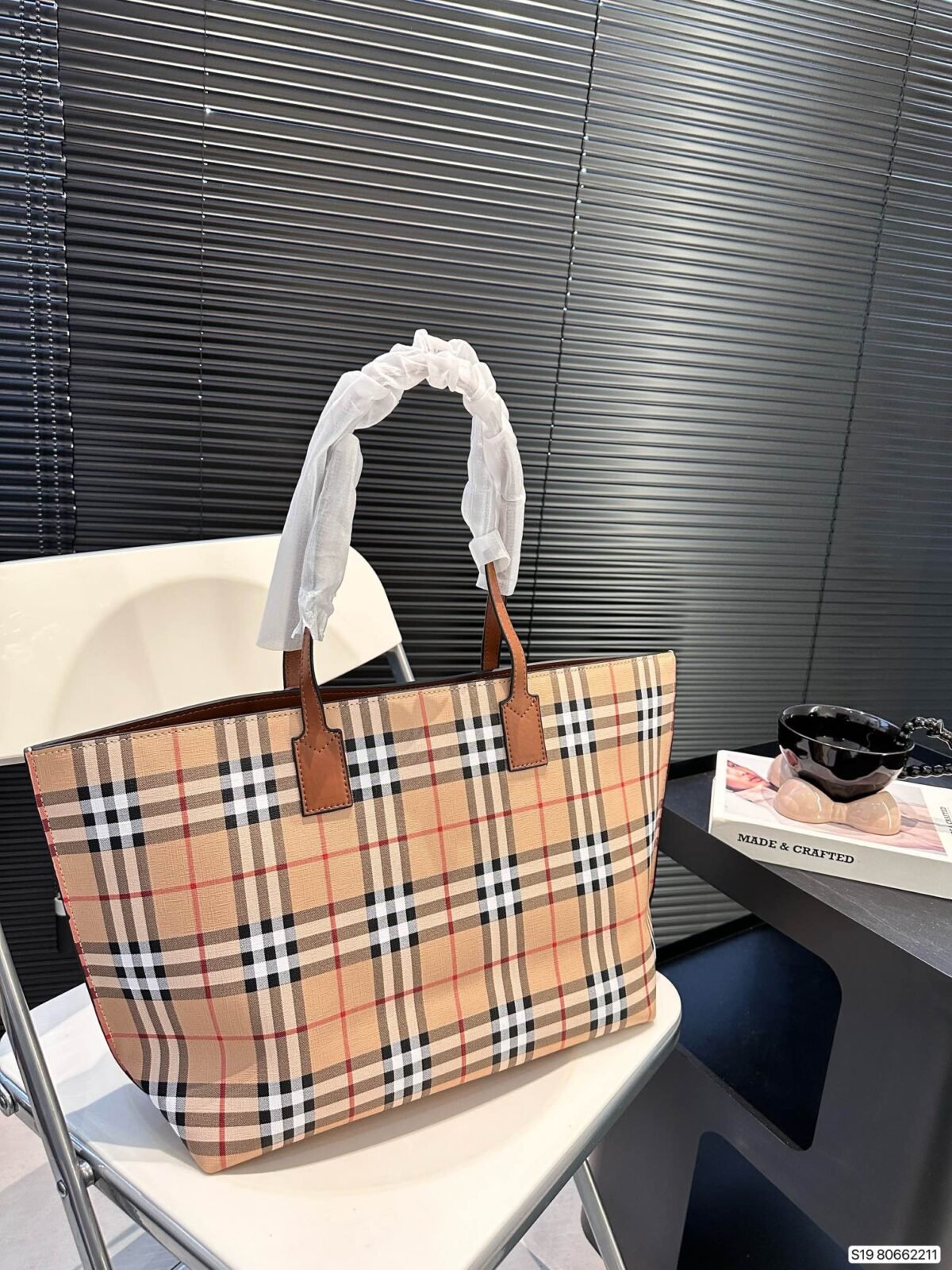 BBR Vintage Check Medium Tote – Bag — 5