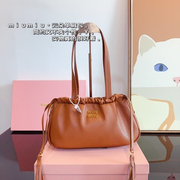 MIU Cloud Focaccia Brown Leather - Bag