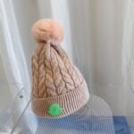 MCL Logo Patch Cable Knit Beanie Beige – Cappello