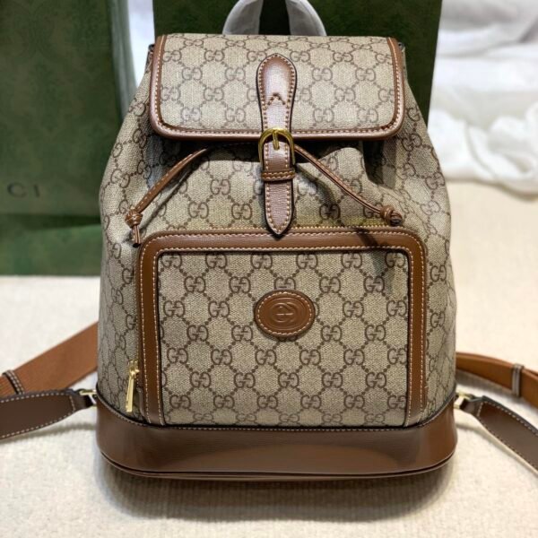 GG Ophidia GG Backpack Beige/Brown GG Supreme Canvas - Backpack
