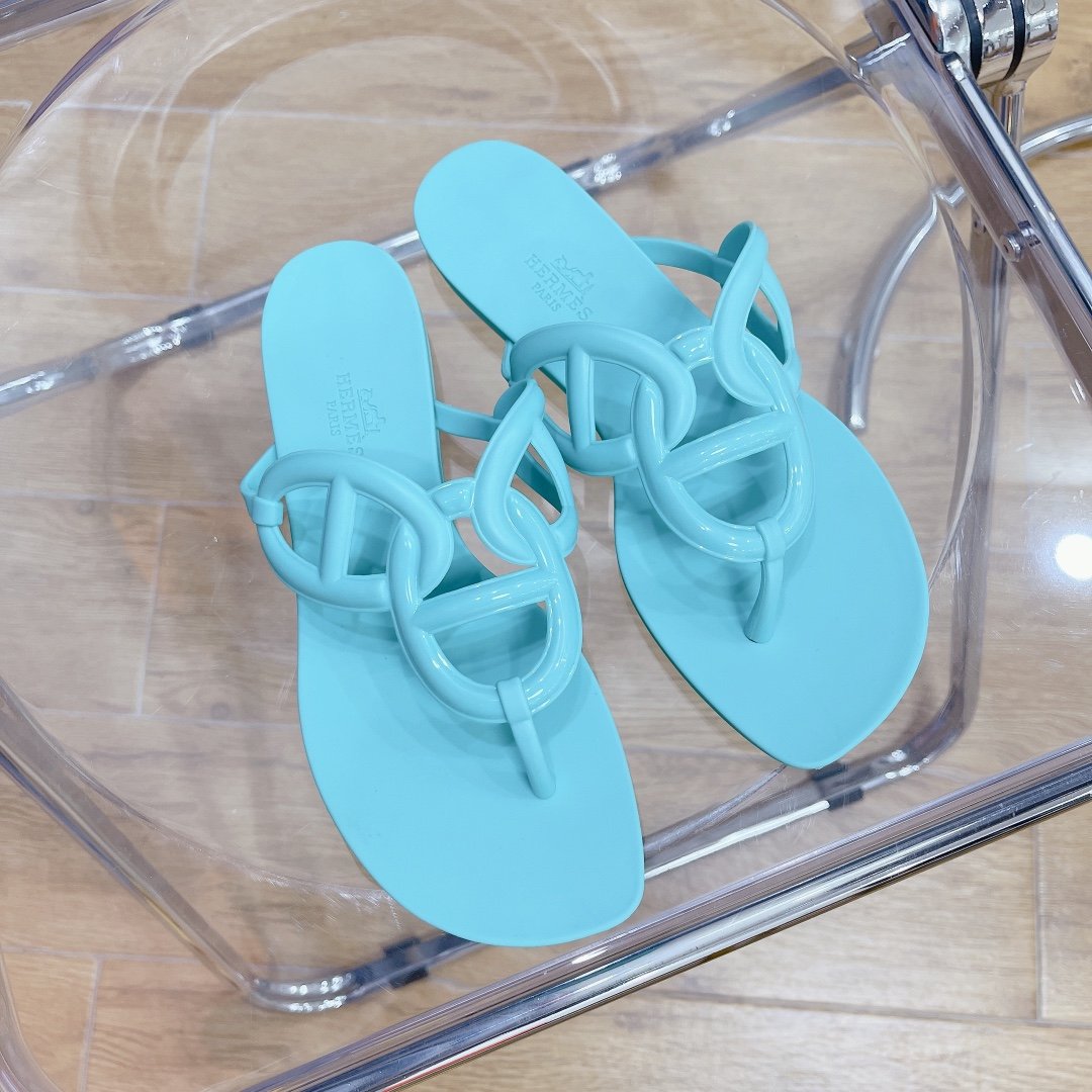 HM Oran Sandals Blue Rubber - Sandals - Image 7