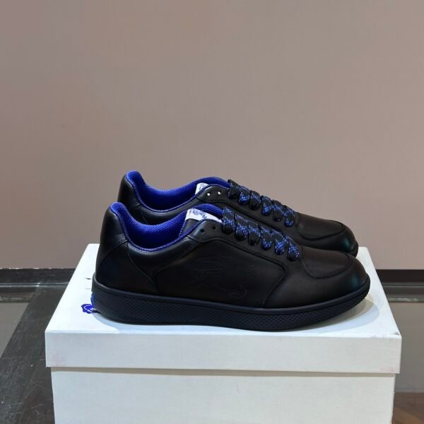 BAL Phantom Low-Top Black/Blue Leather - Sneakers