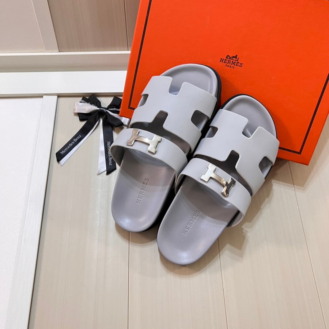 HM Oran Sandals Grey Leather - Sandals - Image 9