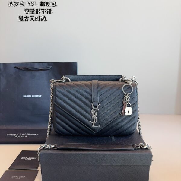 YSL College Small Black Leather - Bag