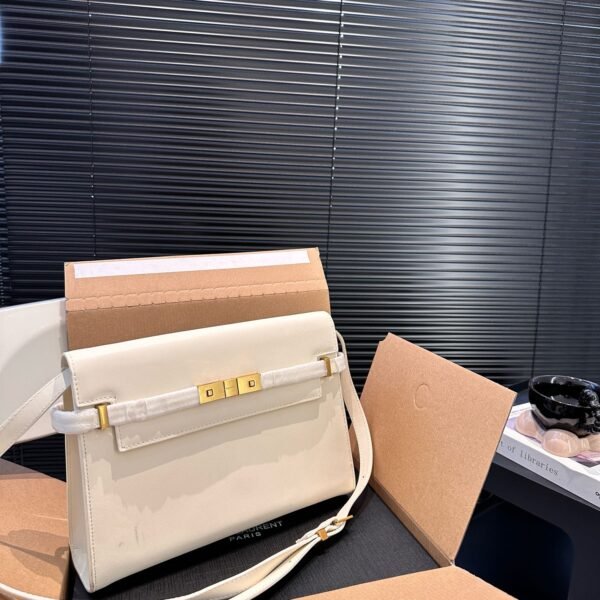 YSL Manhattan Small White Leather - Bag