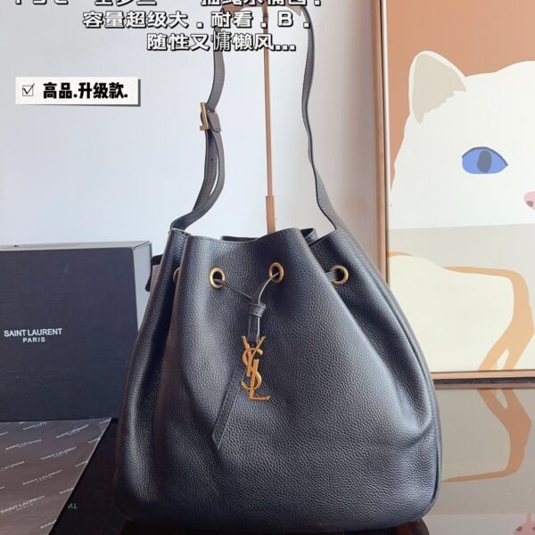 YSL Niki Bucket Black Leather - Bag