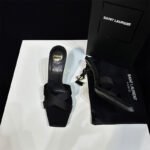 YSL Cassandra Sandals Black Leather – Heels