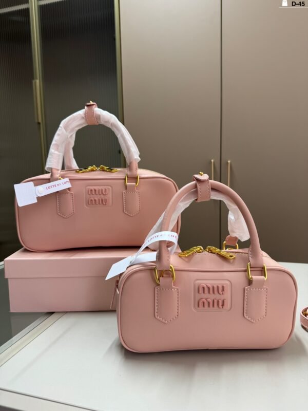 MIU Bowling Bag Pink/Green/Blue Leather – Tasche