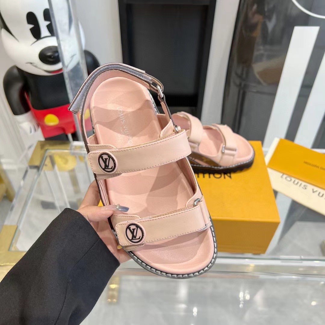 LV Paseo Flat Comfort Sandal Pink/Monogram Canvas - Sandals - Image 5