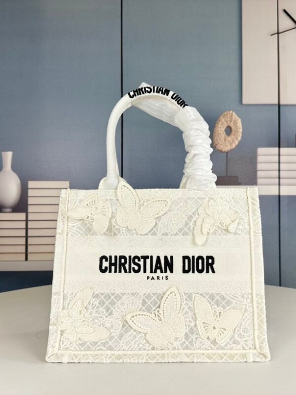 CD Book Tote Small White Lace – Tasche – Blau