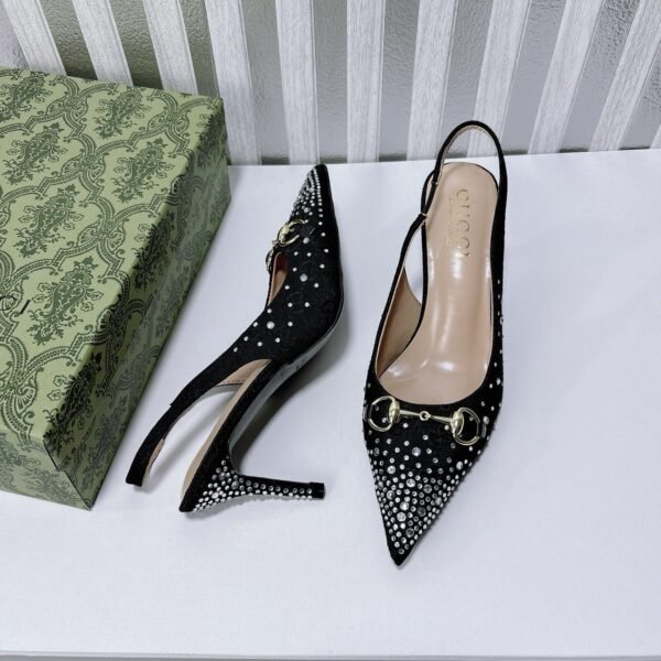 GG Horsebit Slingback Pumps - Heels