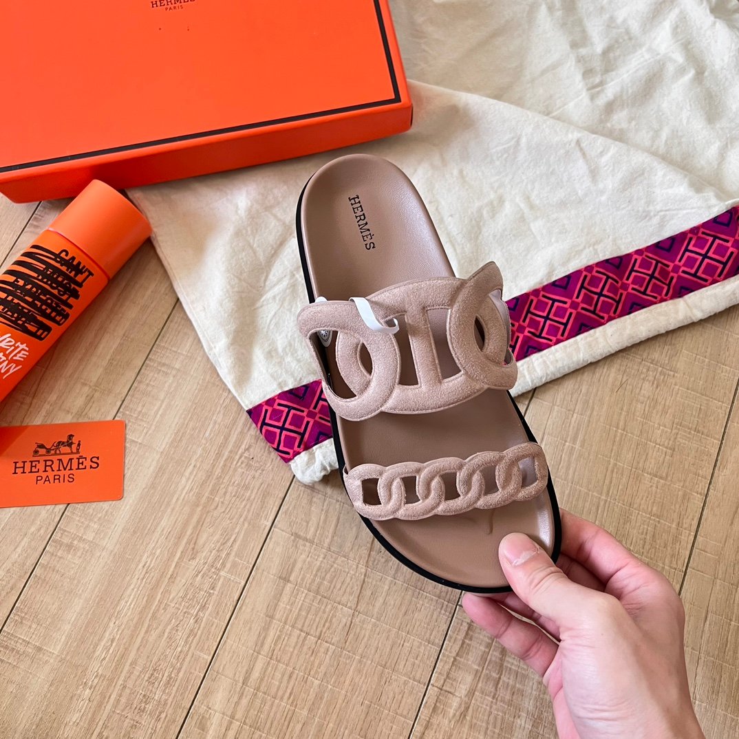 HM Chypre Sandals Pink Suede - Slides - Image 5