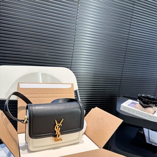 YSL Solferino Small Black/White Leather - Bag