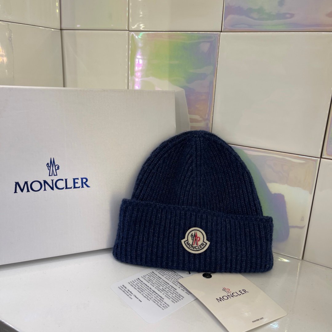 MCL Ribbed Beanie Black/White/Cream Wool - Hat - Image 8