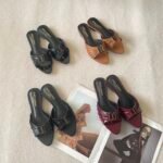 YSL Cassandra Mules Black Leather – Sandals