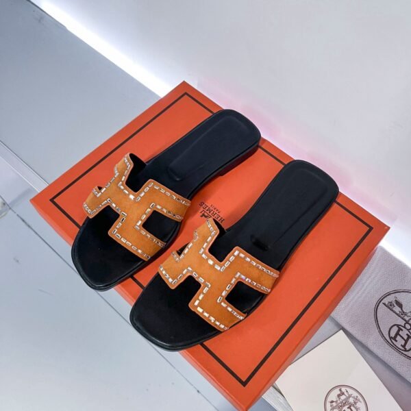 HM Oran Sandals Orange Suede - Sandals