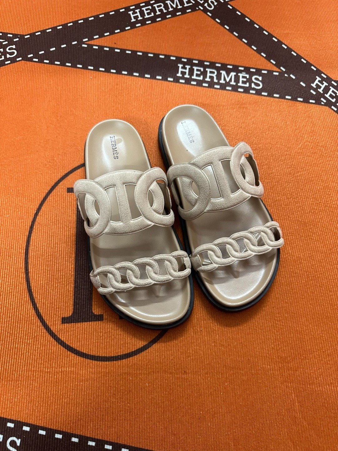 HM Oran Sandals Beige Suede - Sandals