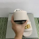 BAL Pool Slide Sandals White/Gold – Slides