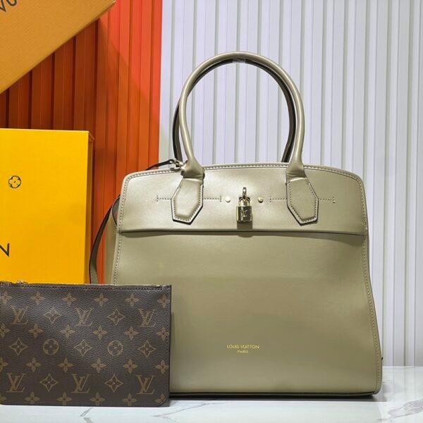 LV City Steamer Large Beige Leather - Bag