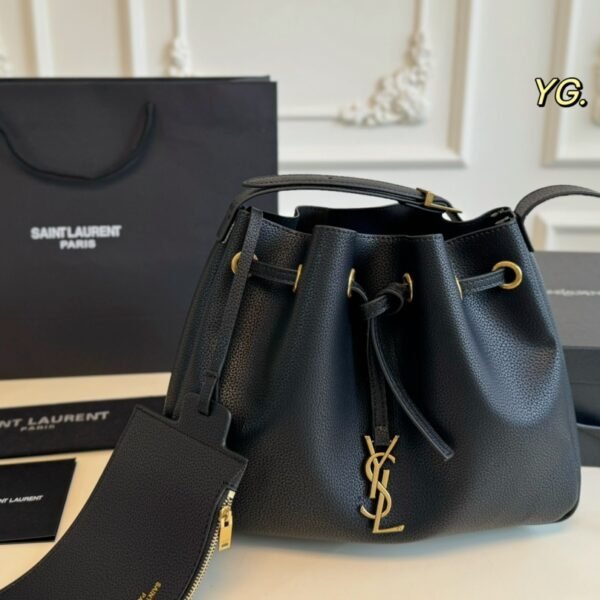 YSL Solferino Bucket Black Leather - Bag