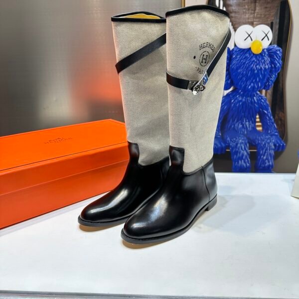 HM Jumping Boots Black/Canvas - Boots