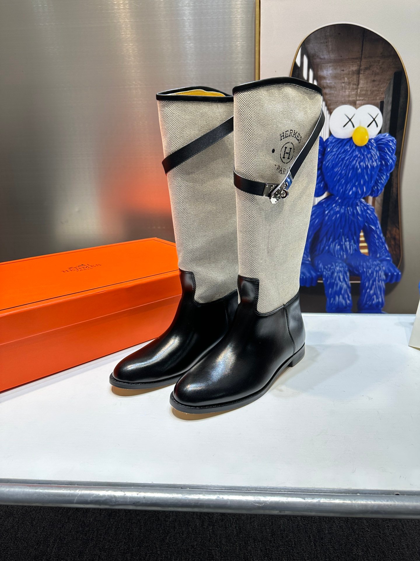 HM Jumping Boots Black/Canvas - Boots