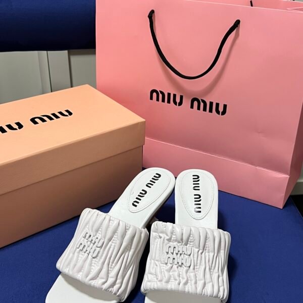 MIU Matelassé Heeled Sandals - Sandals
