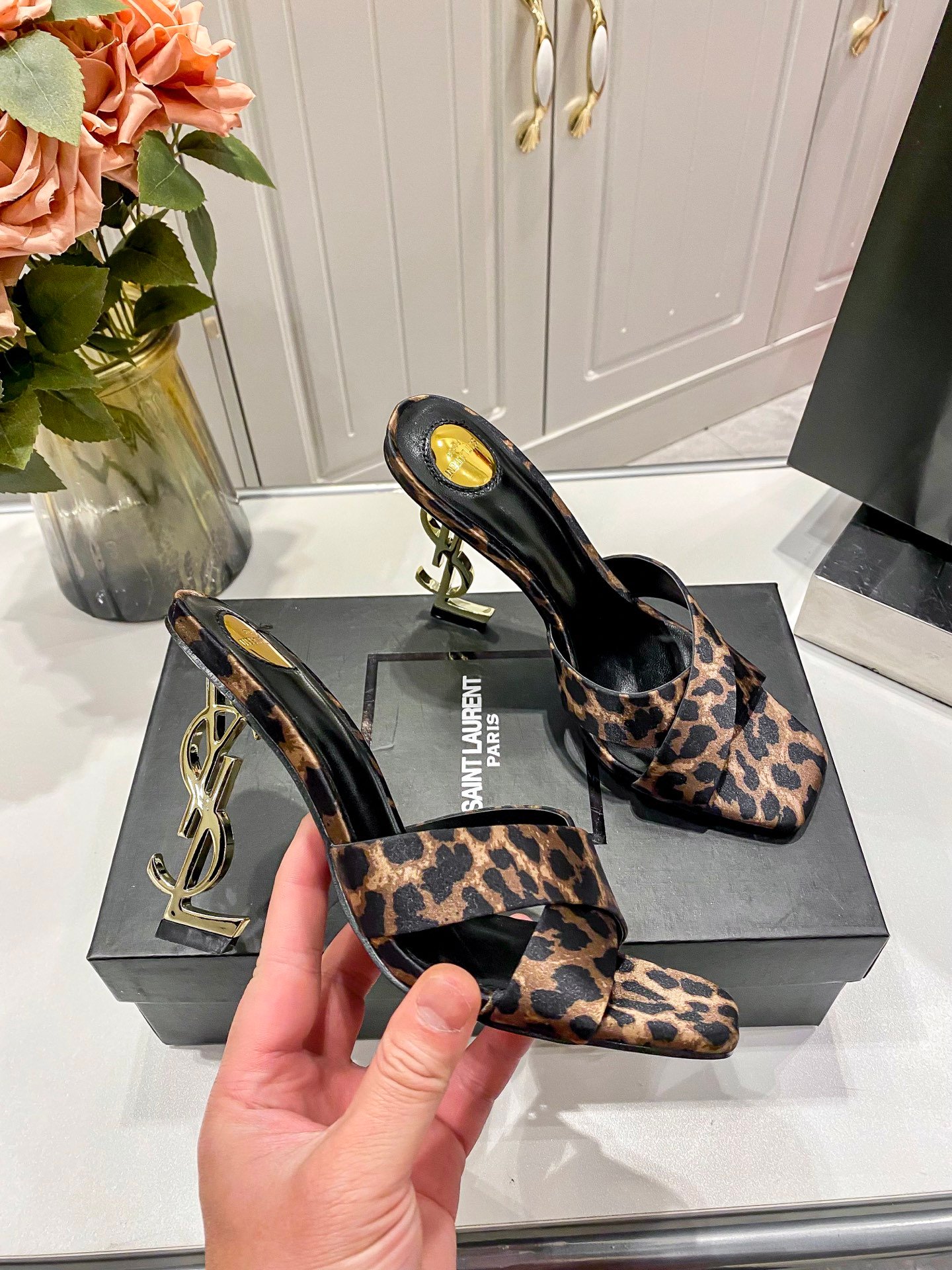 YSL Cassandra Leopard Print Leopard - Heels - Image 6