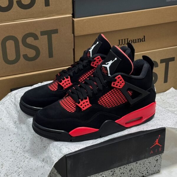 NK Air Jordan 4 Retro Infrared 44 Black/Red - Sneakers
